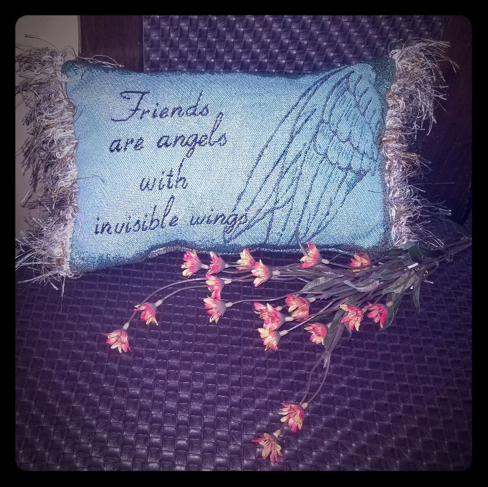 Accent Pillow with Cream Fringe, Friends a…